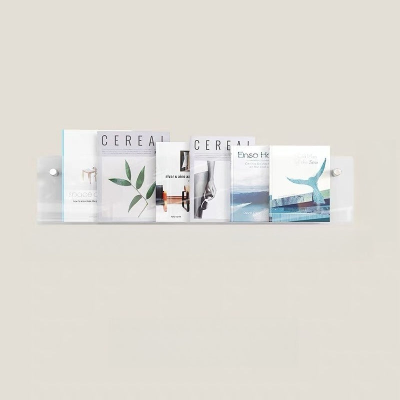 Modern Wall-Mounted Acrylic Magazine Rack