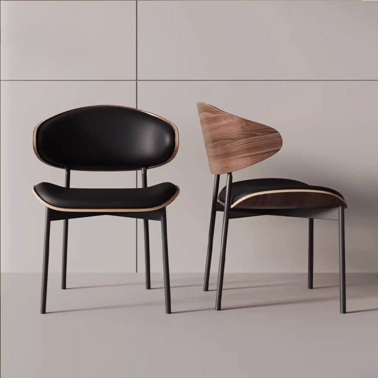 Light luxury Italian dining chair solid wood designer restaurant hotel reception negotiation use