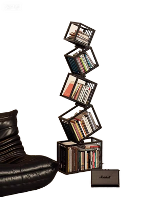 Modern wind corner bookshelf wrought iron special-shaped display storage living room study use