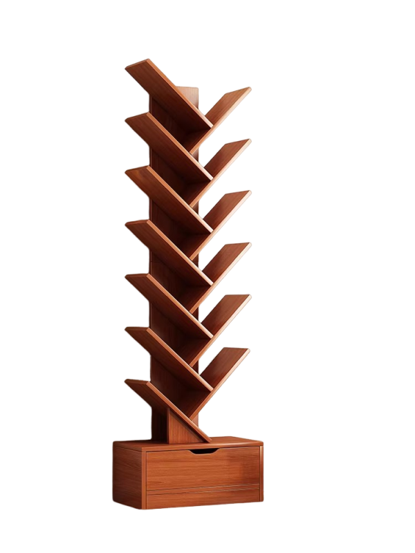 Simple wind tree-shaped bookshelf floor storage living room study use
