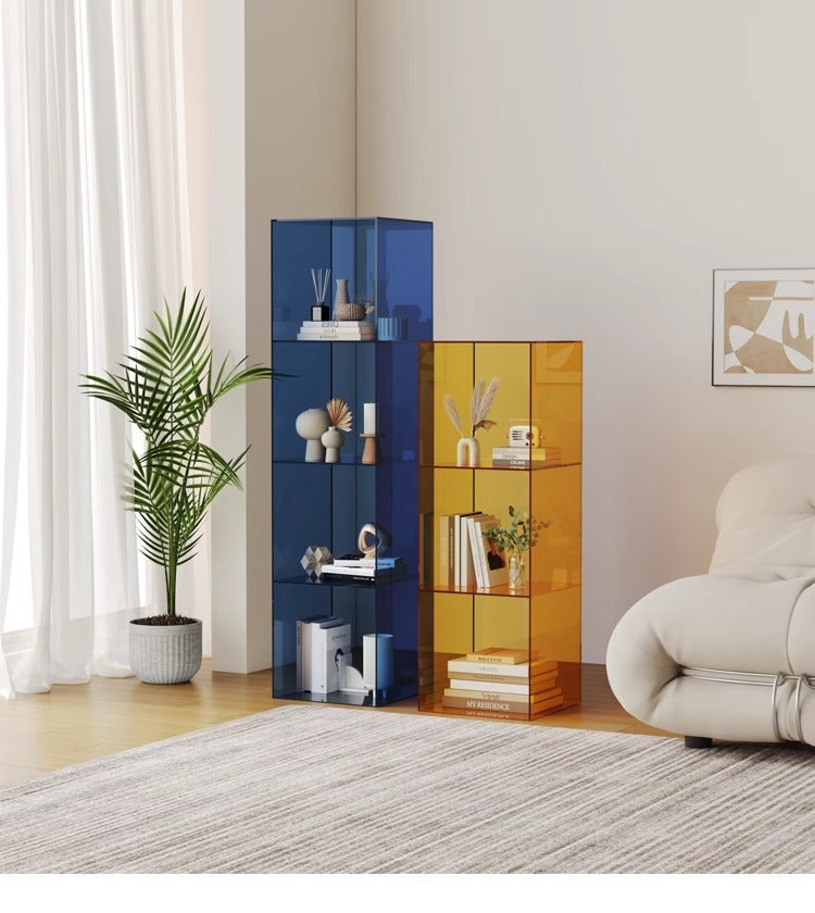 Acrylic shelf floor-to-ceiling storage living room multi-layer two-layer storage cabinet small entrance desktop display rack box