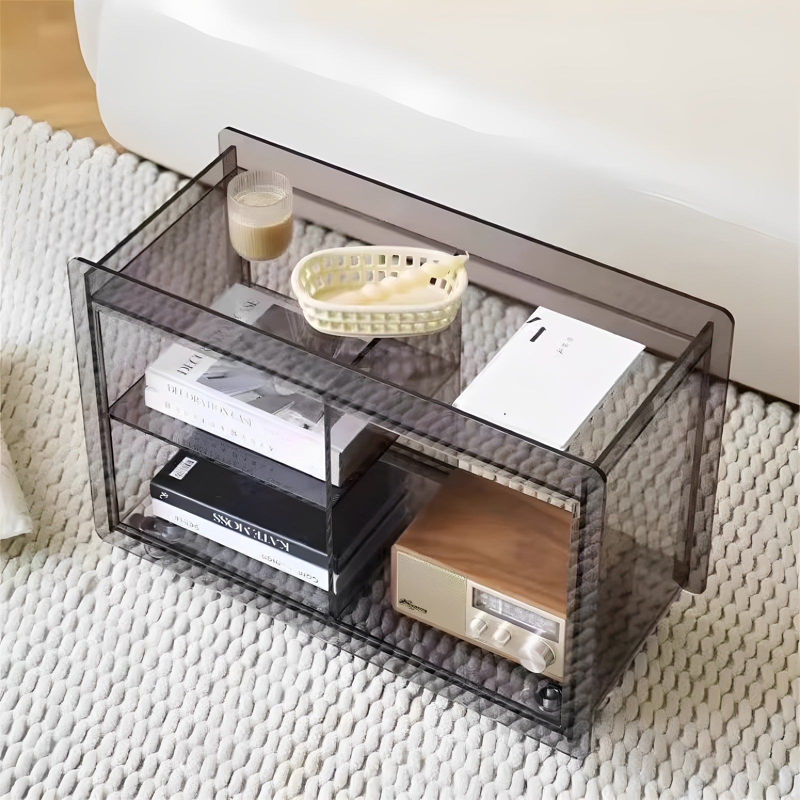 Movable Acrylic Storage Cart