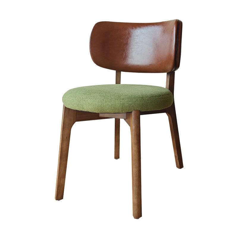 Cream medieval wabi-sabi style solid wood dining chair back design restaurant dining use