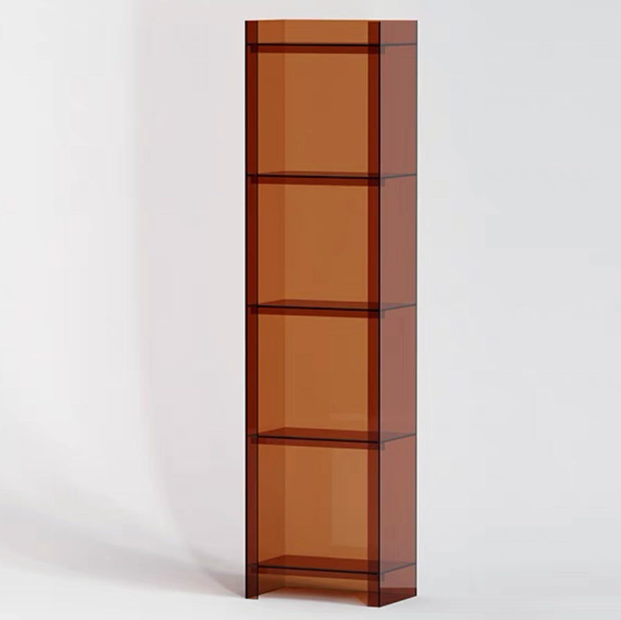Light luxury solid wood small bookshelf floor-to-ceiling narrow cabinet balcony living room storage and use