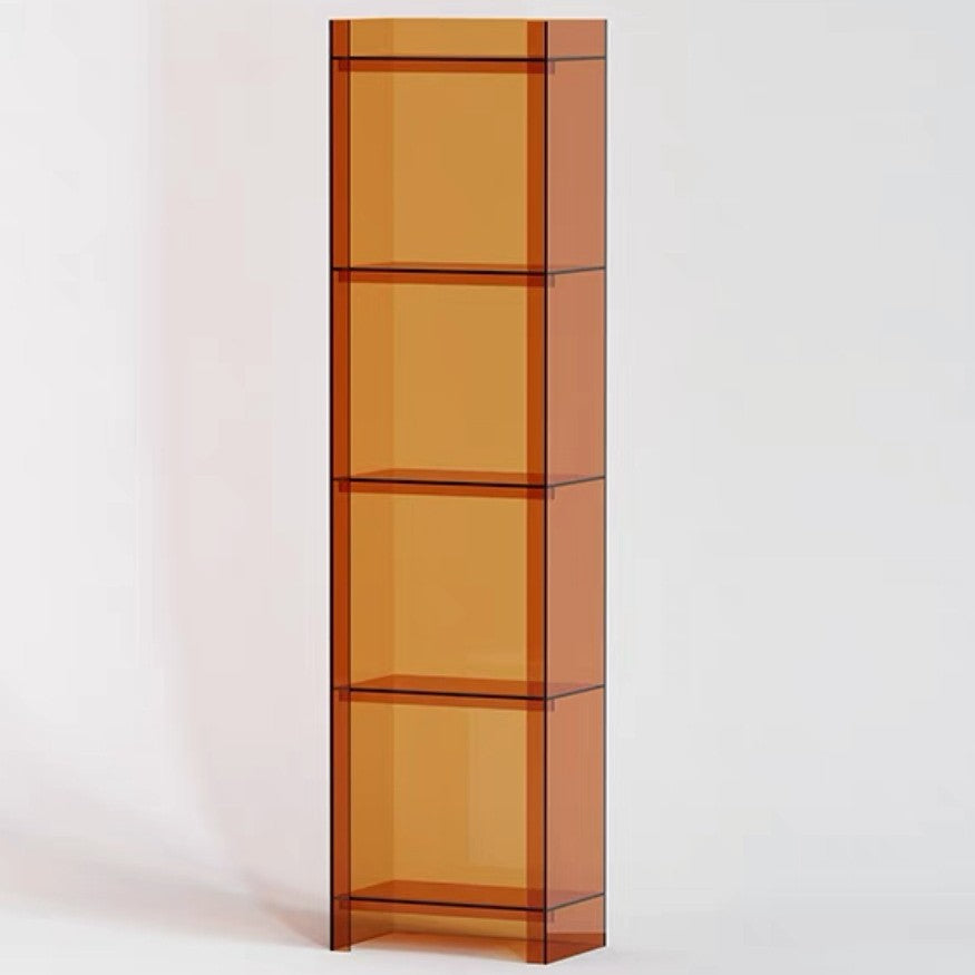 Light luxury solid wood small bookshelf floor-to-ceiling narrow cabinet balcony living room storage and use
