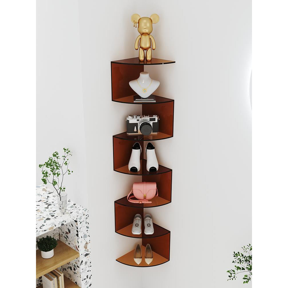 Acrylic Wall-Mounted Corner Shelf