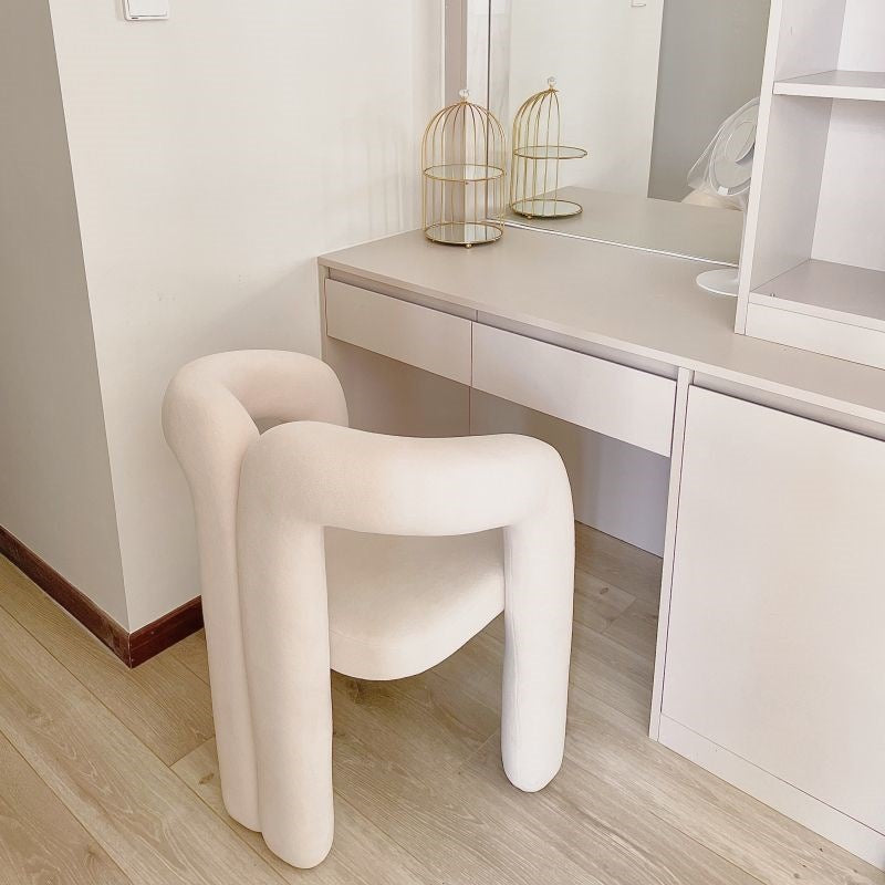 Cream wind makeup chair simple dressing stool bedroom nail salon casual use