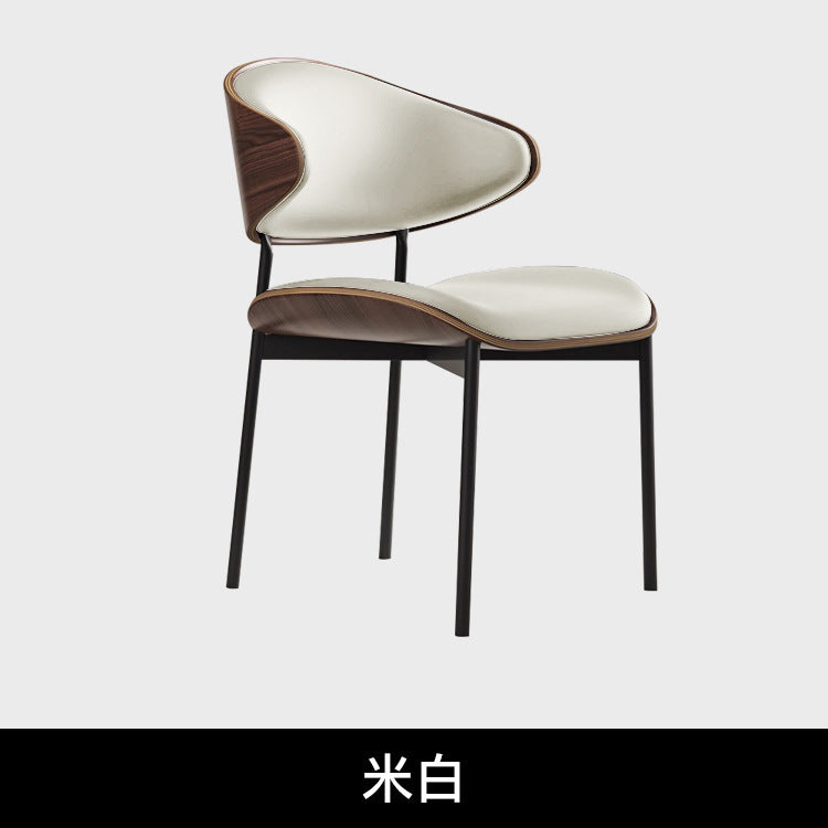 Light luxury Italian dining chair solid wood designer restaurant hotel reception negotiation use