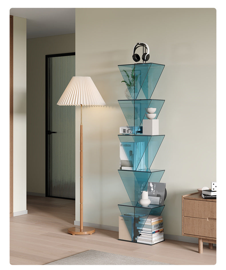 Modern Acrylic Corner Bookshelf