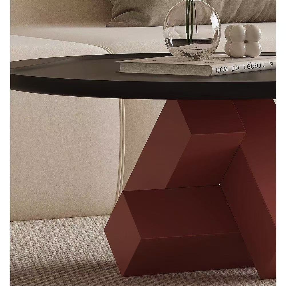 Italian minimalist geometric coffee table creative design light luxury living room display and use