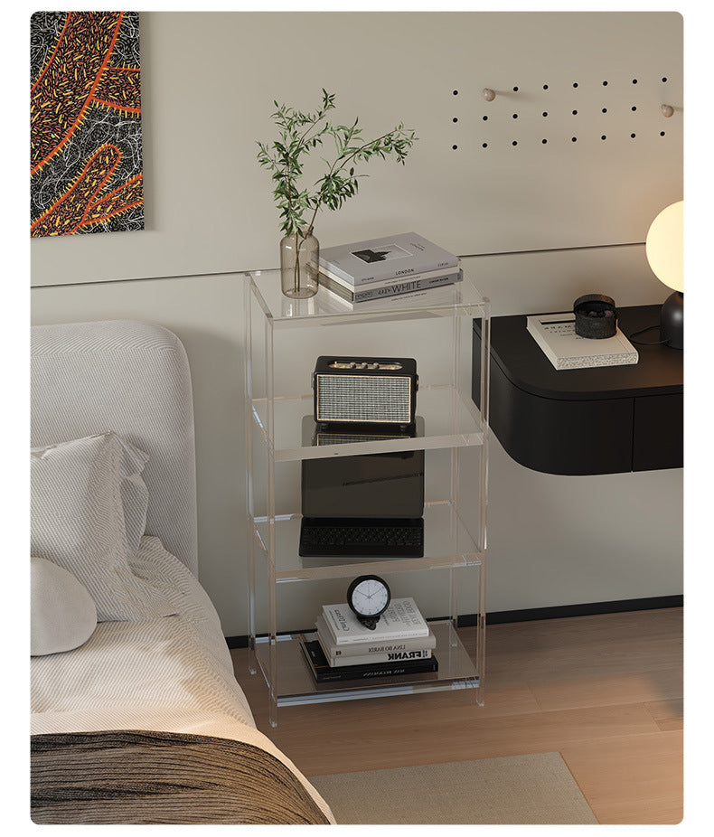Narrow Solid Wood Storage Shelf for Home & Balcony