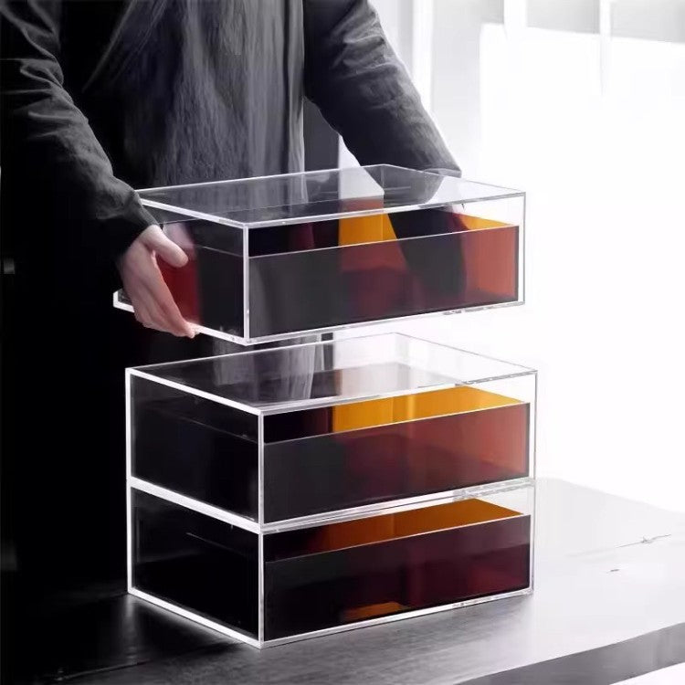 Walnut Wood Display Cabinet with Glass Cover