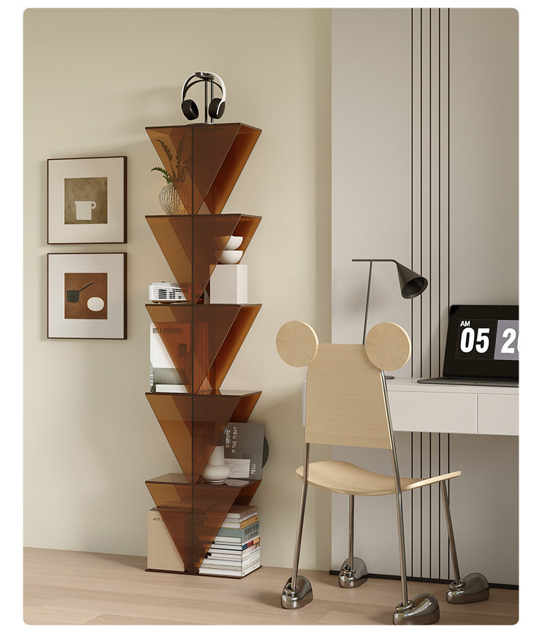 Modern Acrylic Corner Bookshelf