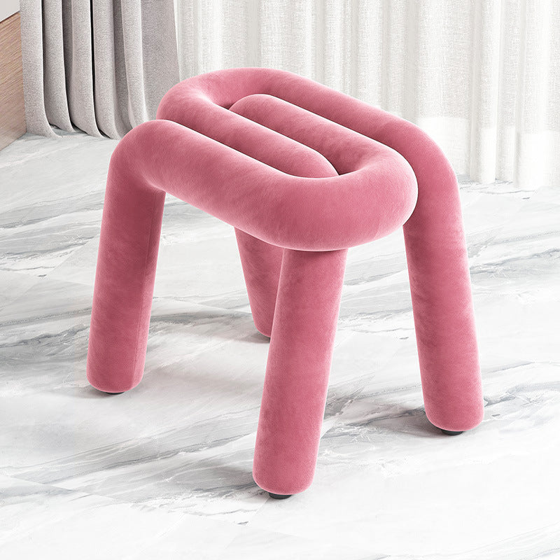 Ins wind creative makeup chair lamb wool design bedroom dressing dining room use