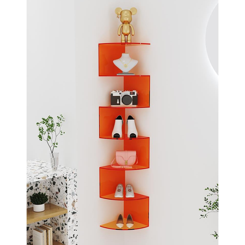 Acrylic Wall-Mounted Corner Shelf