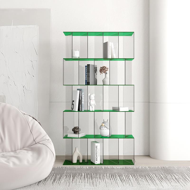 acrylic and solid wood display shelf
