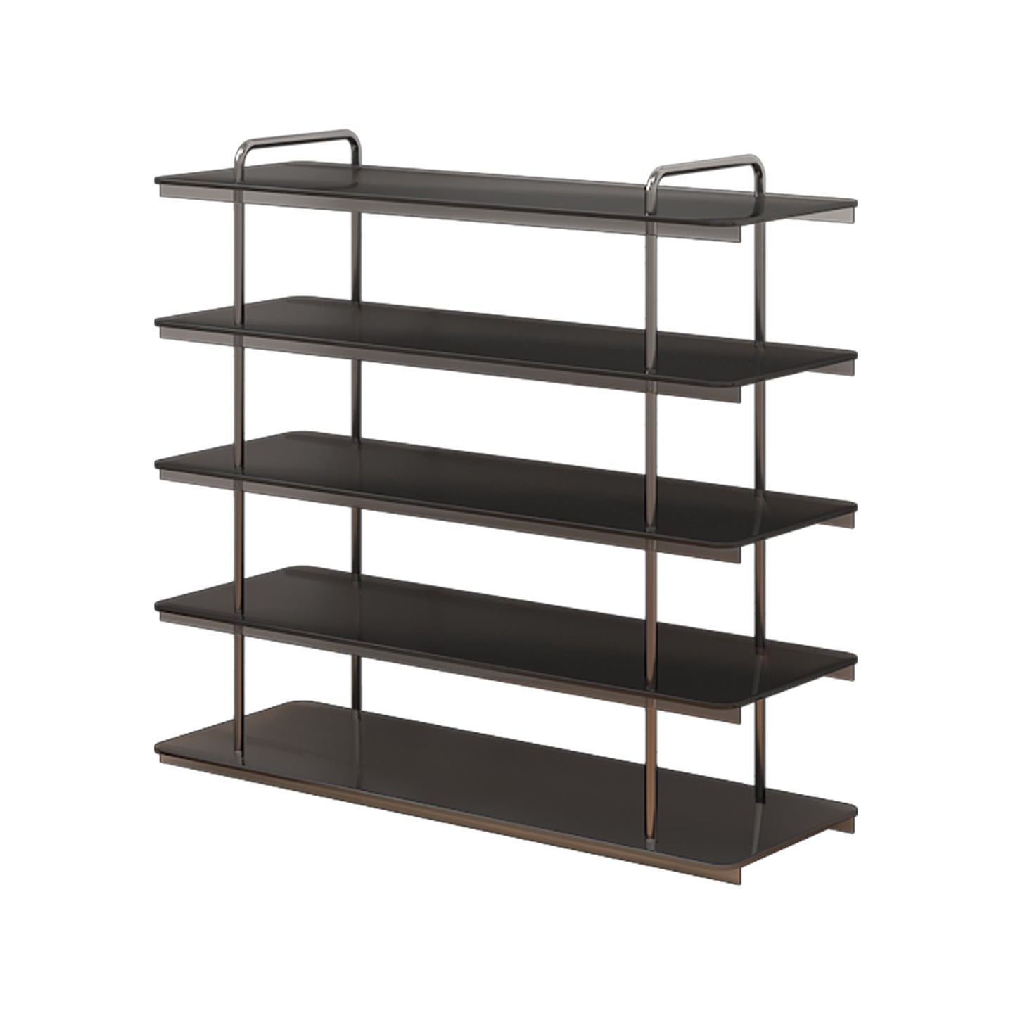 Narrow Luxury Wooden & Steel Shoe Rack