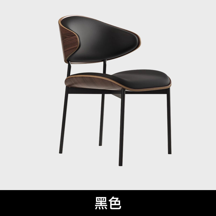 Light luxury Italian dining chair solid wood designer restaurant hotel reception negotiation use