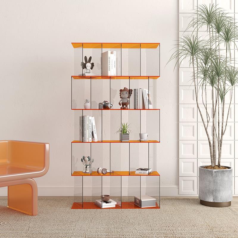 acrylic and solid wood display shelf