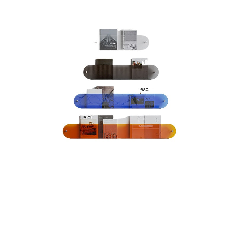 Modern Wall-Mounted Acrylic Magazine Shelf