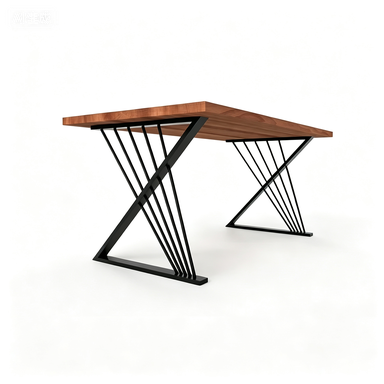 Industrial wind X-shaped table legs bracket wrought iron metal table feet office dining table desk use