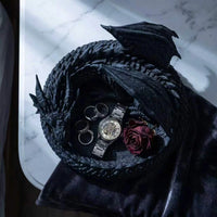 Dragon Nest Key Bowl – Gothic Fantasy Dragon Statue Catchall Tray for Keys, Glasses & Desk Decor