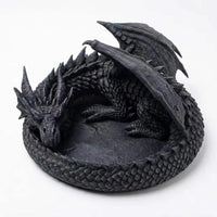 Dragon Nest Key Bowl – Gothic Fantasy Dragon Statue Catchall Tray for Keys, Glasses & Desk Decor