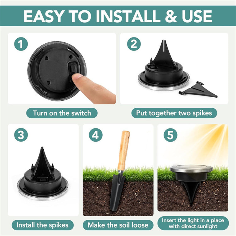 Limited Deal: 20% OFF Solar Ground Lights (2 Pack) | Waterproof & Outdoor Ready