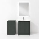 YH007-800 Bathroom Vanity Set with Smart Mirror & Toilet Side Cabinet, 800mm Cypress Green Vanity with C-Series Ceramic Sink