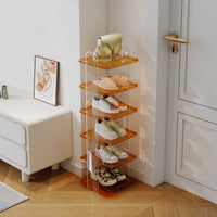 Minimalist Solid Wood Narrow Shoe Rack for Home & Apartment