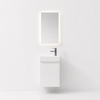 YH010-40 Bathroom Vanity Set with Smart Mirror, 400mm Iceberg White Vanity with Ceramic Sink