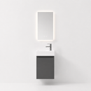 YH010-40 Bathroom Vanity Set with Smart Mirror, 400mm Premium Gray Vanity with Ceramic Sink