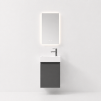 YH010-40 Bathroom Vanity Set with Smart Mirror, 400mm Premium Gray Vanity with Ceramic Sink