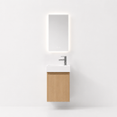 YH010-40 Bathroom Vanity Set with Smart Mirror, 400mm Natural Wood Tone Vanity with Ceramic Sink