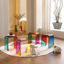 🌈Rainbow Acrylic Stool – Colorful Transparent Modern Bathroom & Vanity Chair Buy 2, Save $129