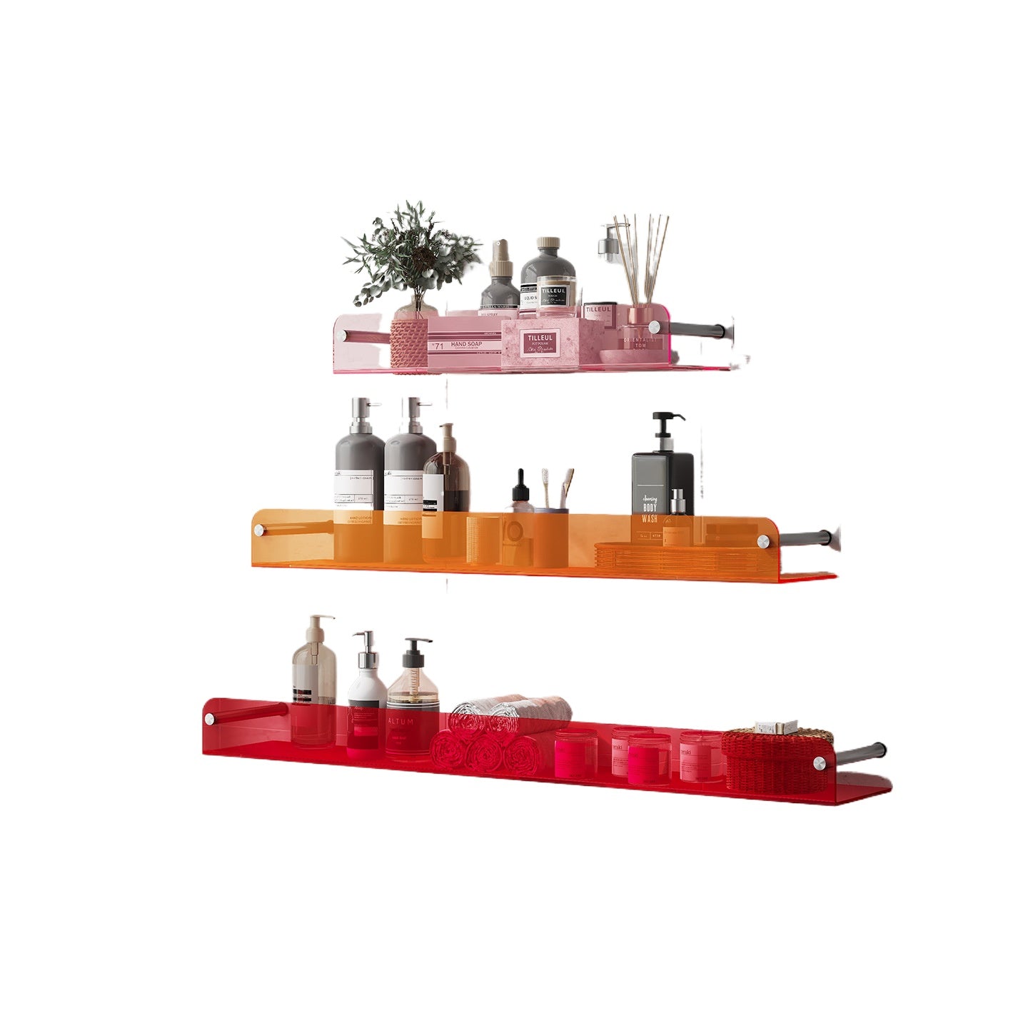 Light luxury multi-layer bathroom wall storage shelf household toilet baffle bathroom storage rack laminate narrow cabinet