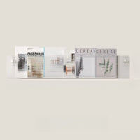 Modern Wall-Mounted Acrylic Magazine Rack