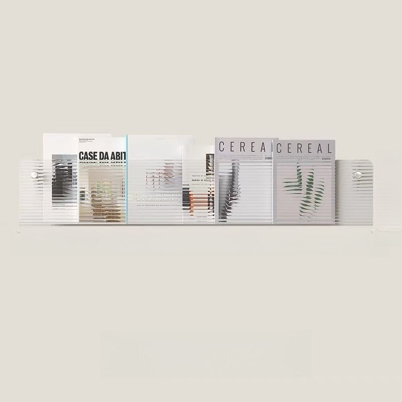 Modern Wall-Mounted Acrylic Magazine Rack
