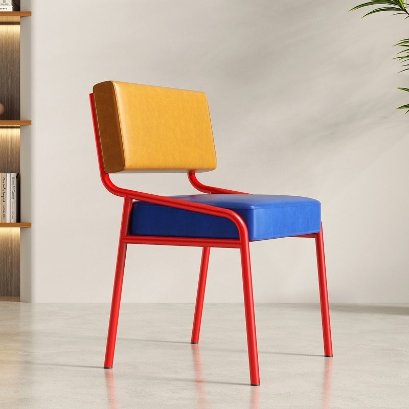 Memphis dining chair back design retro home restaurant casual use