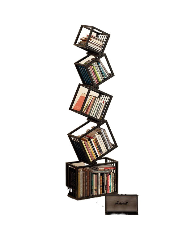 Modern wind corner bookshelf wrought iron special-shaped display storage living room study use