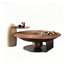 Italian light luxury round flying saucer coffee table, minimalist storage, modern small apartment living room for home use