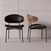 Light luxury Italian dining chair solid wood designer restaurant hotel reception negotiation use