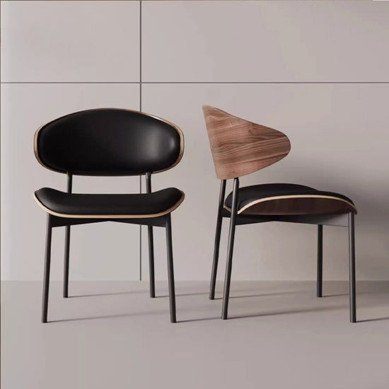 Light luxury Italian dining chair solid wood designer restaurant hotel reception negotiation use