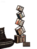 Modern wind corner bookshelf wrought iron special-shaped display storage living room study use