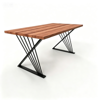 Industrial wind X-shaped table legs bracket wrought iron metal table feet office dining table desk use