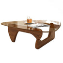 Light luxury Nordic wind glass coffee table simple storage small apartment living room use