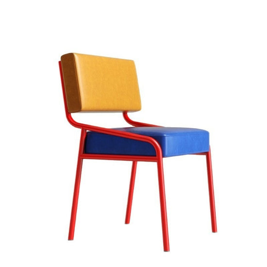 Memphis dining chair back design retro home restaurant casual use