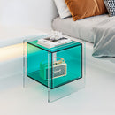 Postmodern light luxury bedside cabinet transparent installation-free bedroom storage use