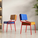 Memphis dining chair back design retro home restaurant casual use