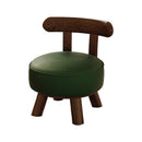 Solid Wood Stool with Backrest for Small Space Entryway
